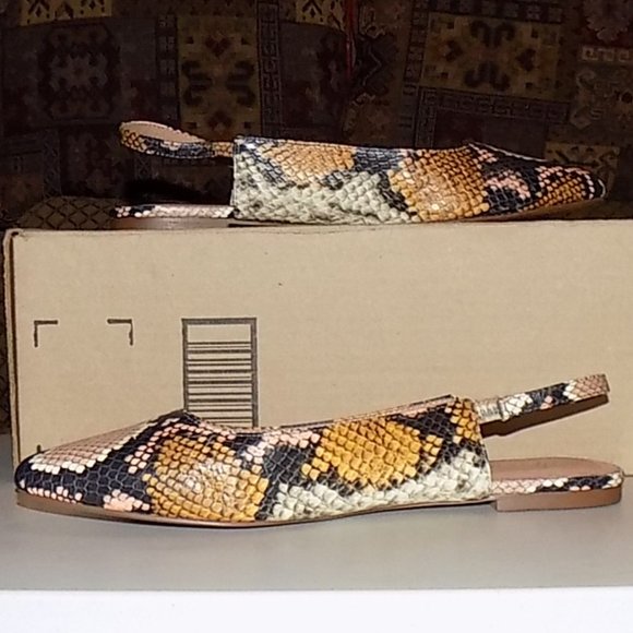 Madewell Margo Python leather slingbacks US 8.5 - Picture 5 of 12